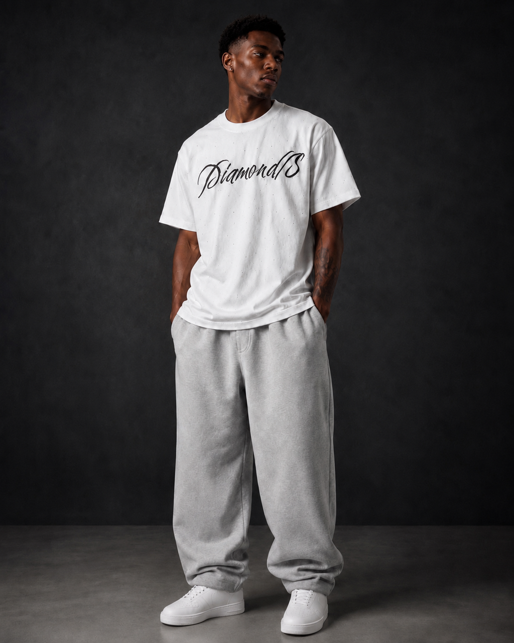 Crystal White Oversized T-Shirt Men