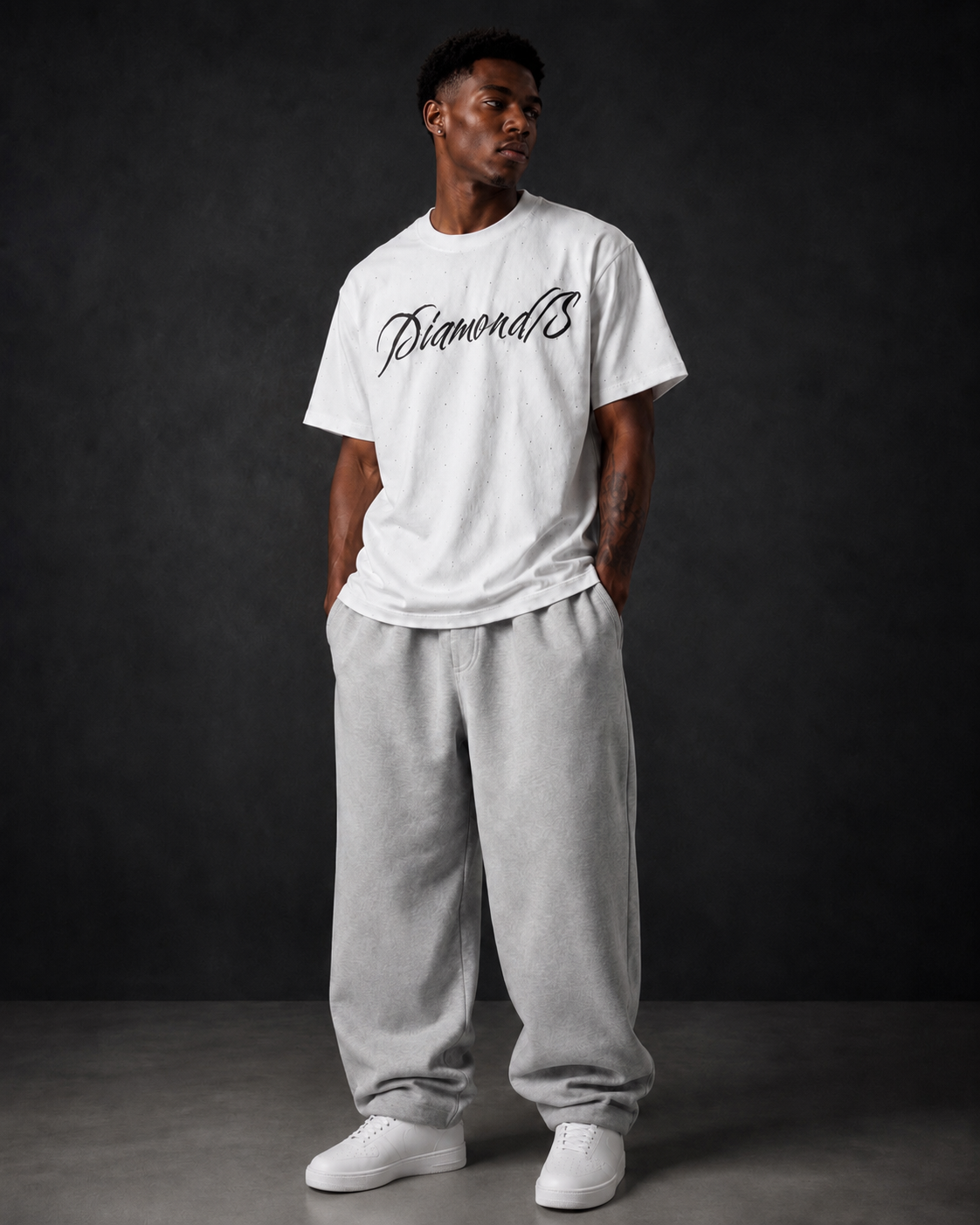 Crystal White Oversized T-Shirt Men
