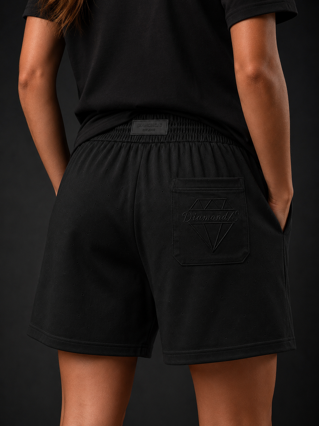 Obsidian Black Shorts Women