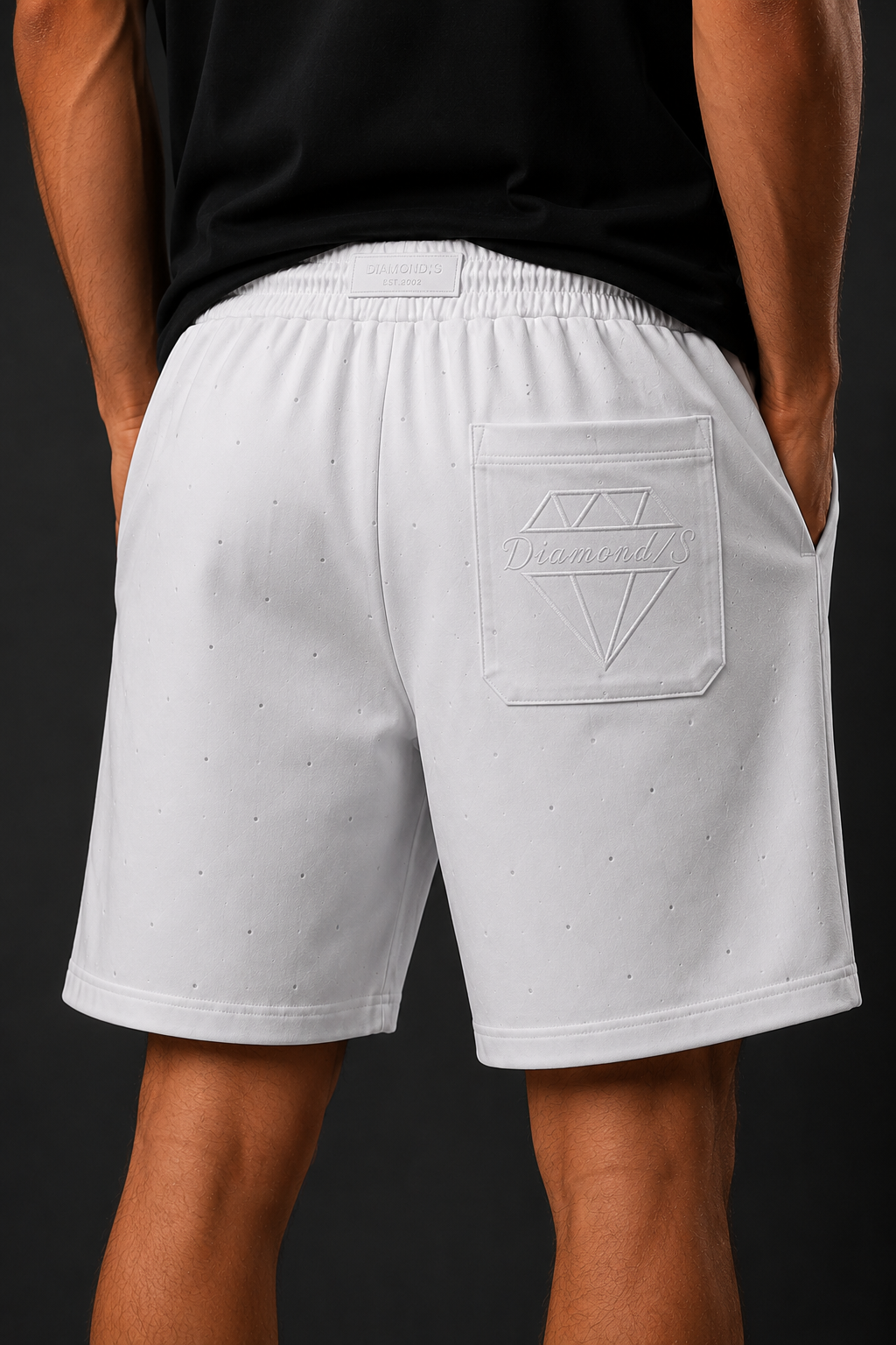 Crystal White Shorts Men