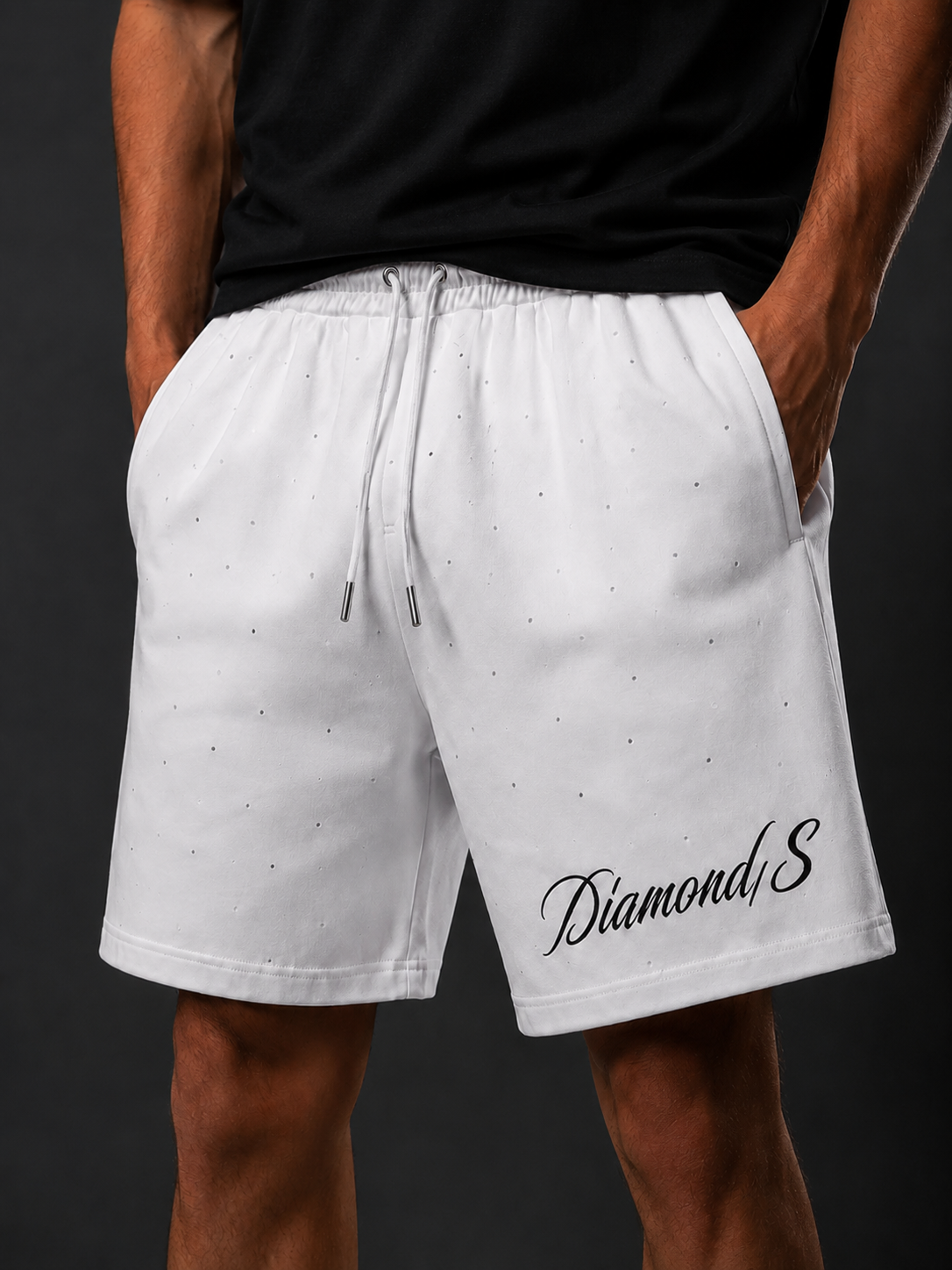 Crystal White Shorts Men