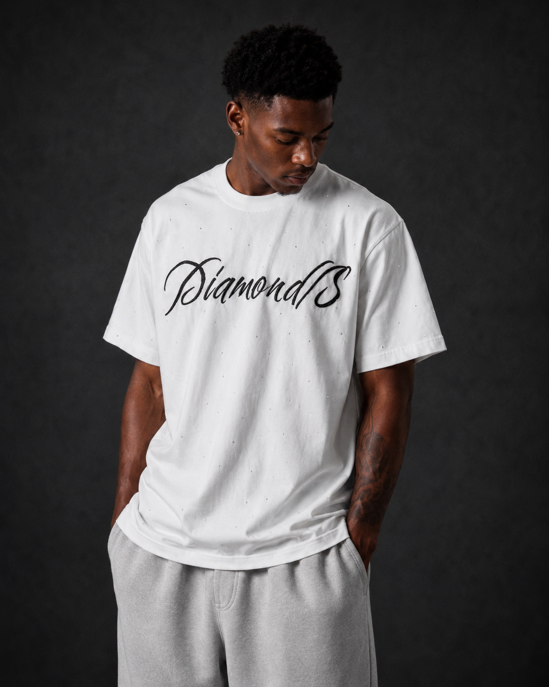 Crystal White Oversized T-Shirt Men