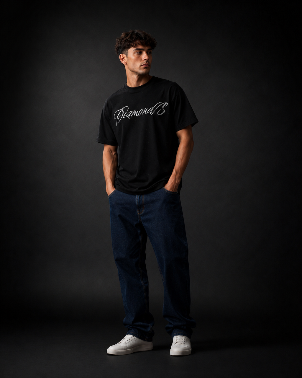 Obsidian Black Oversized T-Shirt Men