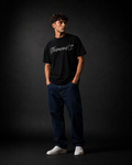 Obsidian Black Oversized T-Shirt Men