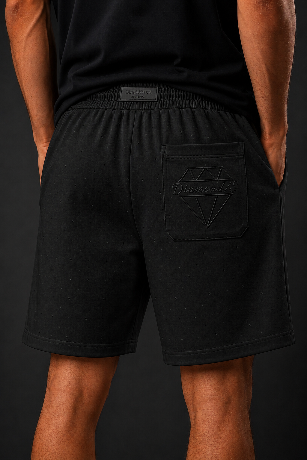 Obsidian Black Shorts Men